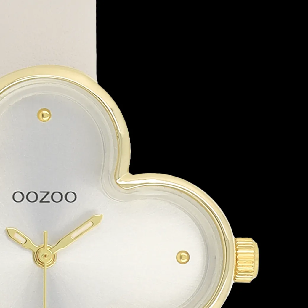 Goudkleurige OOZOO horloge met leren band leren band - C11521