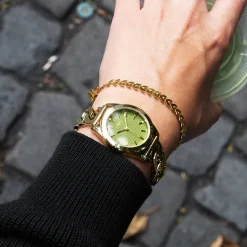 Goudkleurige OOZOO horloge met petit schakelarmband - C11421
