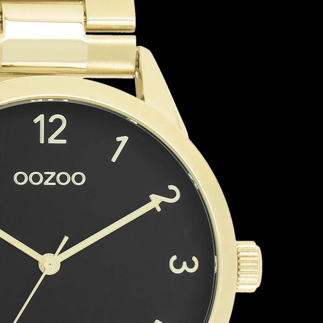Goudkleurige OOZOO horloge met roestvrijstalen armband - C11427