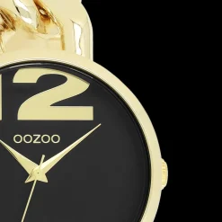 Goudkleurige OOZOO horloge met grove schakelarmband - C11264