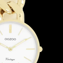 Goudkleurige OOZOO horloge met grove schakelarmband - C20357