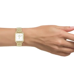 Goudkleurige OOZOO horloge met roestvrijstalen armband - C9955