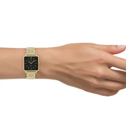 Goudkleurige OOZOO horloge met roestvrijstalen armband - C9957