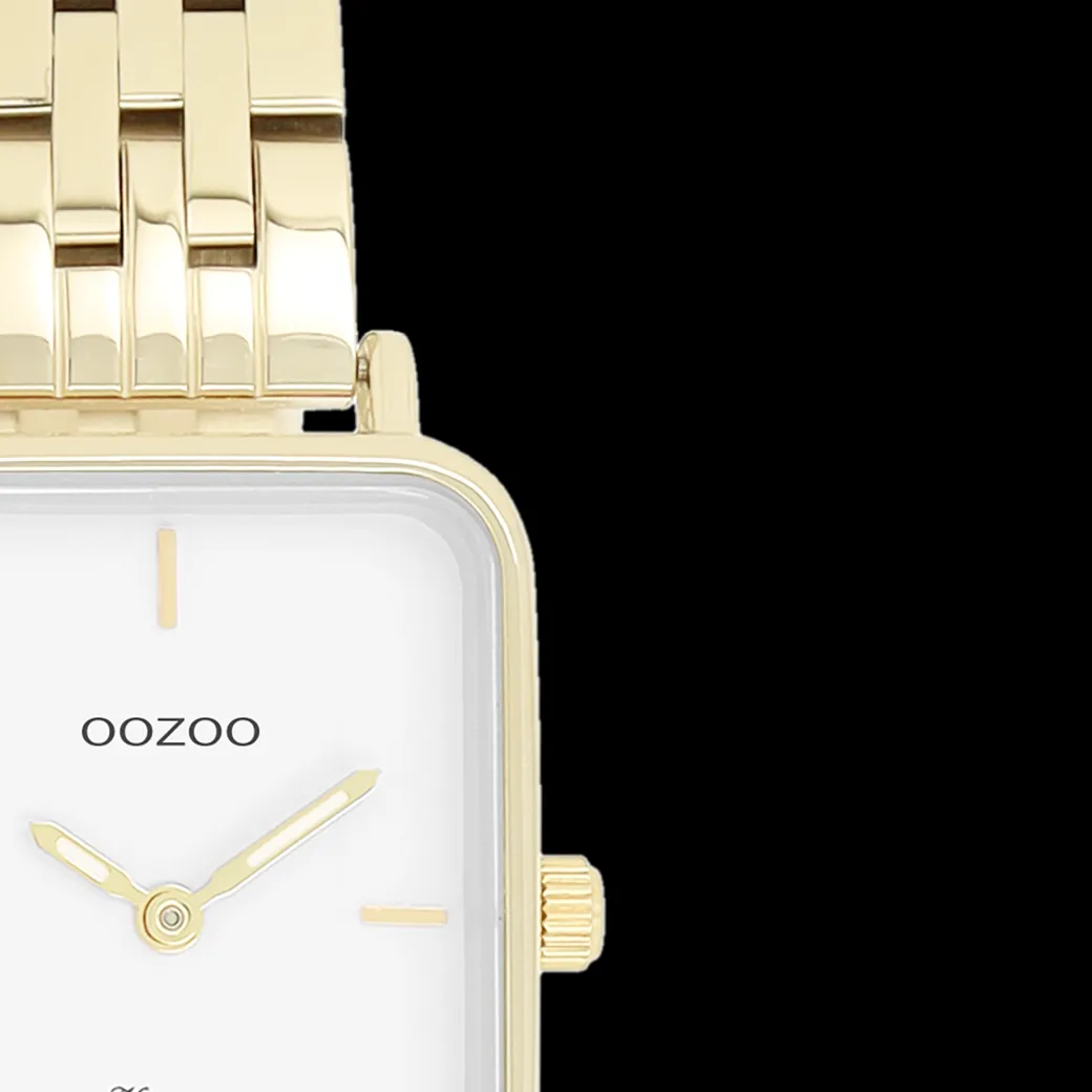 Goudkleurige OOZOO horloge met roestvrijstalen armband roestvrijstalen armband - C20418