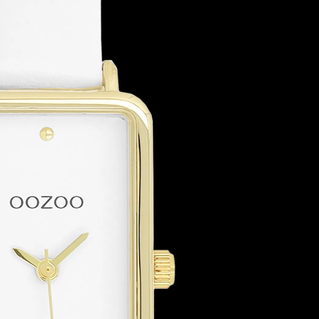Goudkleurige OOZOO horloge met leren band leren band - C11530
