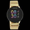 Goudkleurige OOZOO smartwatch met goudkleurige metalen mesh armband - Q00121