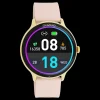 Goudkleurige OOZOO smartwatch met oud roze rubber band - Q00131
