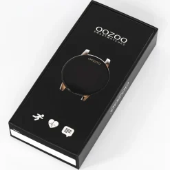 Goudkleurige OOZOO smartwatch met goudkleurige metalen mesh armband - Q00121