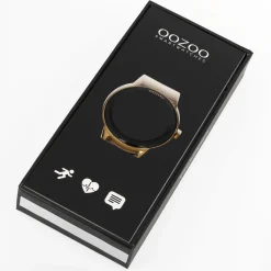 Goudkleurige OOZOO smartwatch met goudkleurige metalen mesh armband - Q00136