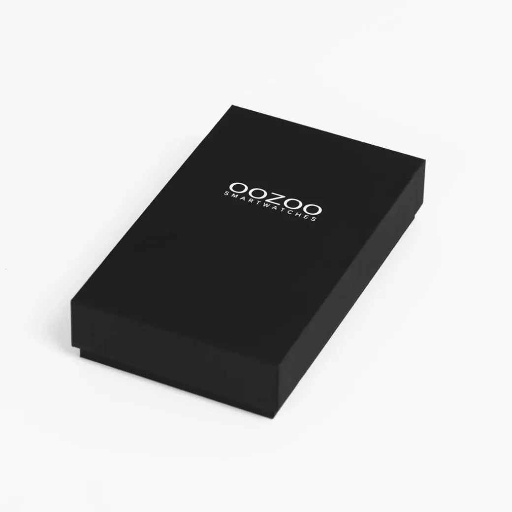 Goudkleurige OOZOO smartwatch met goudkleurige metalen mesh armband - Q00306