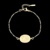 Goudkleurig/zwarte armband met een haas