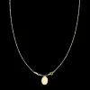 Goudkleurig/zwarte ketting met een haas