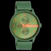 Groene OOZOO horloge met metalen mesh armband - C11303