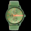 Groene OOZOO horloge met leren band - C11308