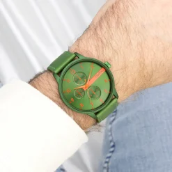 Groene OOZOO horloge met leren band - C11308