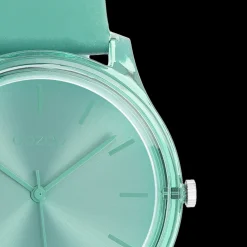 Jade groene OOZOO horloge met leren band - C11139