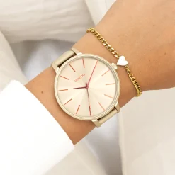Kaki OOZOO horloge met leren band - C11251