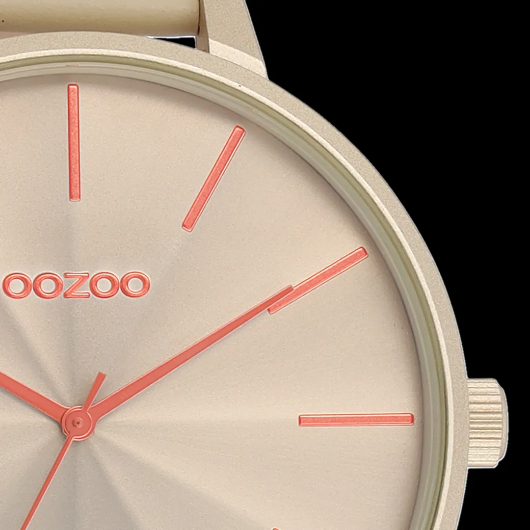 Kaki OOZOO horloge met leren band - C11251
