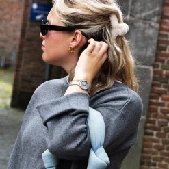 Licht grijze OOZOO horloge met roestvrijstalen armband - C20374