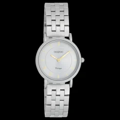 Licht grijze OOZOO horloge met roestvrijstalen armband - C20374