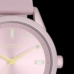 Lila OOZOO horloge met leren band - C11355