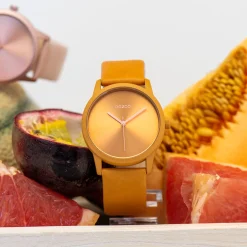Mango OOZOO horloge met leren band - C10948
