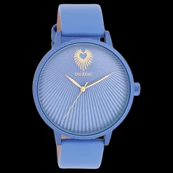 Mineraal blauwe OOZOO horloge met leren band - C11246