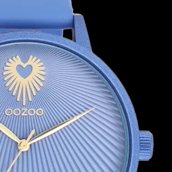Mineraal blauwe OOZOO horloge met leren band - C11246
