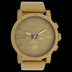 Olijf groene OOZOO horloge met leren band - C11217
