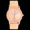 Perzik roze OOZOO horloge met leren band - C11075