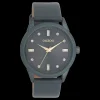 Rook grijze OOZOO horloge met leren band - C11289