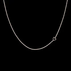 Rosé goud kleurige armband + oorbellen + ketting set met een hart