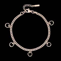Rosé goud kleurige armband + ketting set met appels