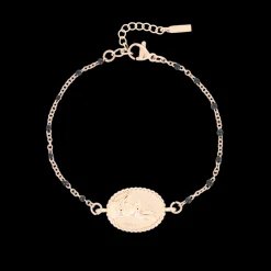 Rosé goudkleurige armband met haas