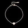 Rosé goudkleurige armband met een hart