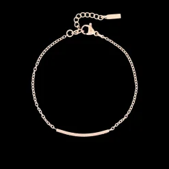 Rosé goudkleurige armband met strass steentjes