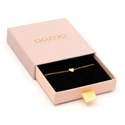 Rosé goudkleurige armband met een hart