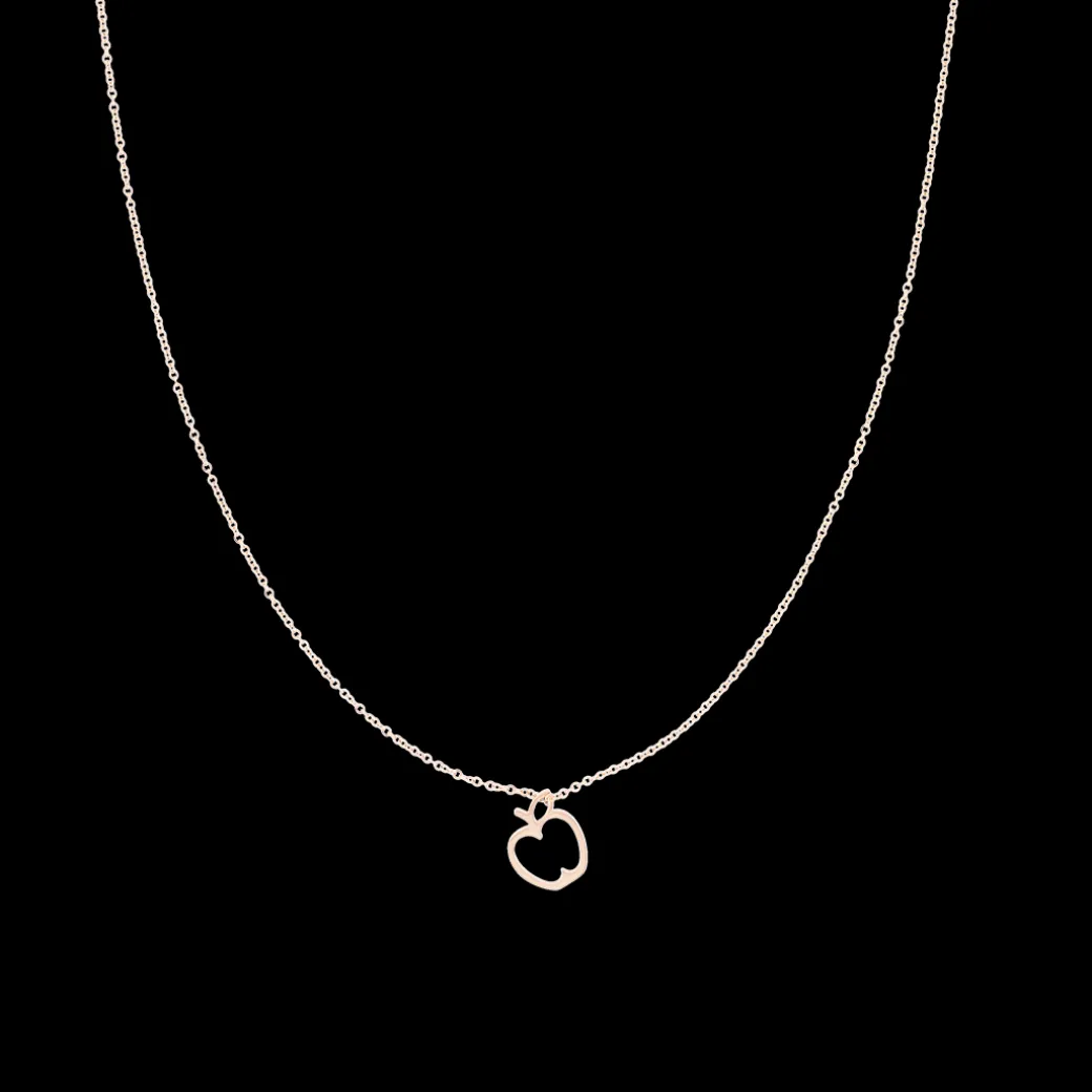 Rosé goudkleurige ketting met een appel