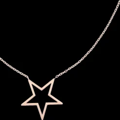 Rosé goudkleurige ketting met grote ster