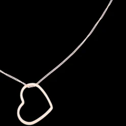 Rosé goudkleurige ketting met een hart