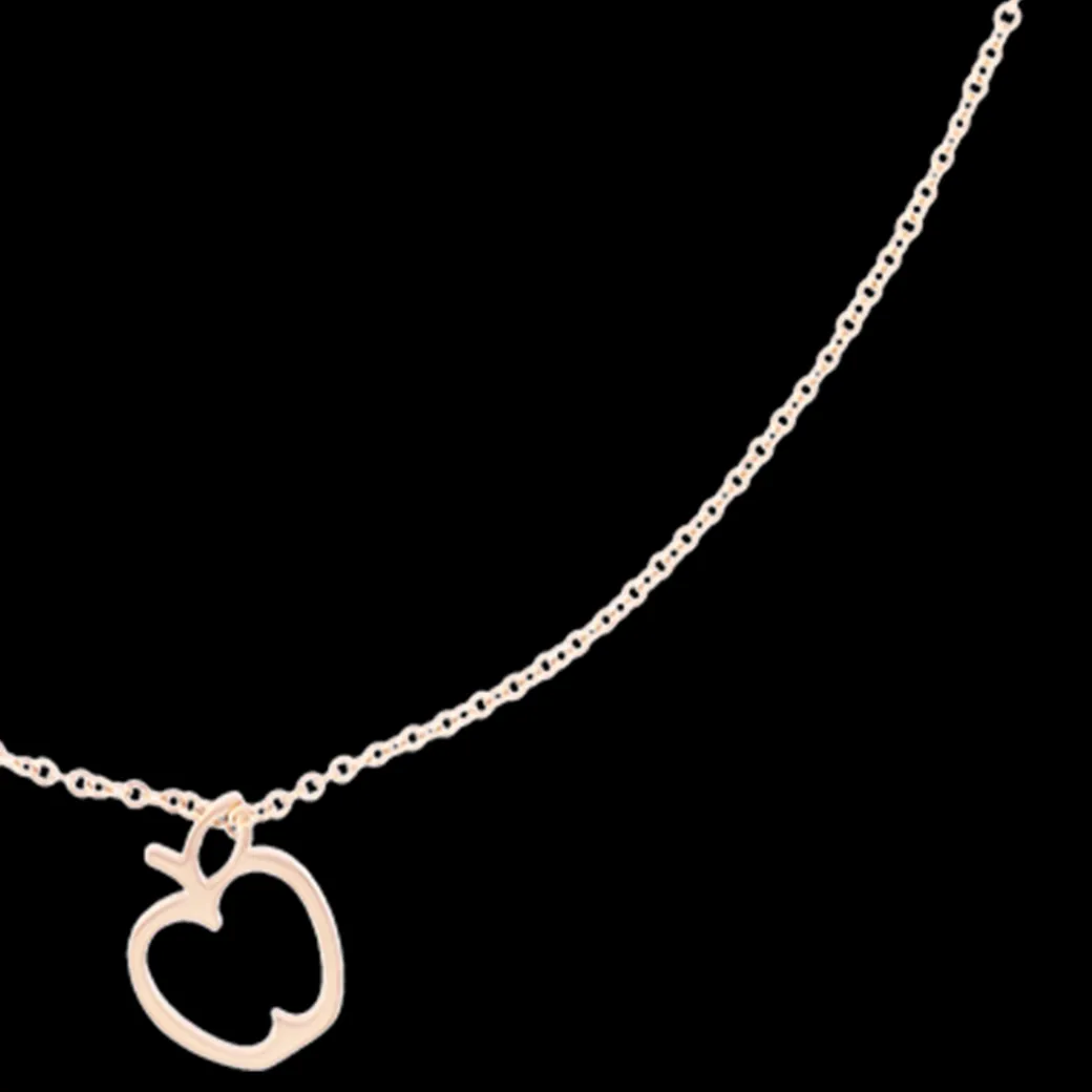 Rosé goudkleurige ketting met een appel