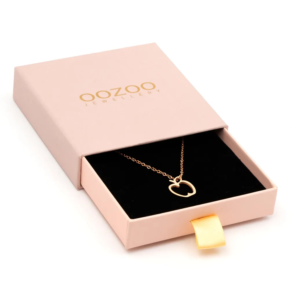 Rosé goudkleurige ketting met een appel