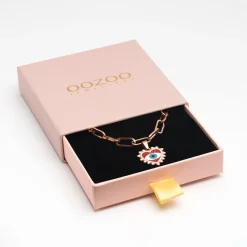Rosé goudkleurige ketting met boze oog bedeltje