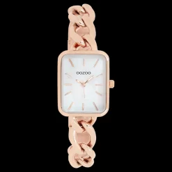 Rosé goudkleurige OOZOO horloge met schakelarmband - C11134