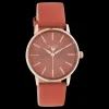 Rosé goudkleurige OOZOO horloge met abrikoos goudkleurige leren band - C10934