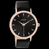 Rosé goudkleurige OOZOO horloge met zwarte leren band - C10829