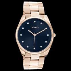 Rosé goudkleurige OOZOO horloge met roestvrijstalen armband - C10967
