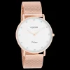 Rosé goudkleurige OOZOO horloge met metalen mesh armband - C20238
