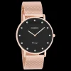 Rosé goudkleurige OOZOO horloge met metalen mesh armband - C20239