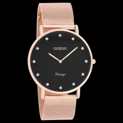 Rosé goudkleurige OOZOO horloge met metalen mesh armband - C20239
